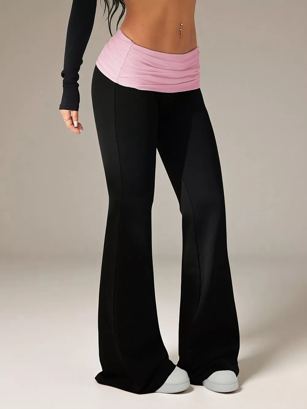 High-Waisted Polka Dot Flare Pants, image 18