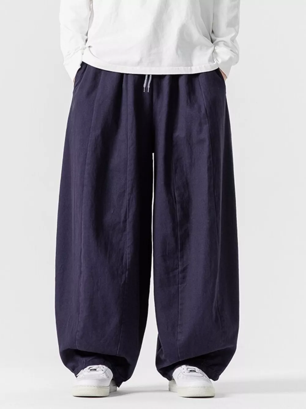 Men's Plus Size Loose Fit Drawstring Waist Casual Pants, image 7