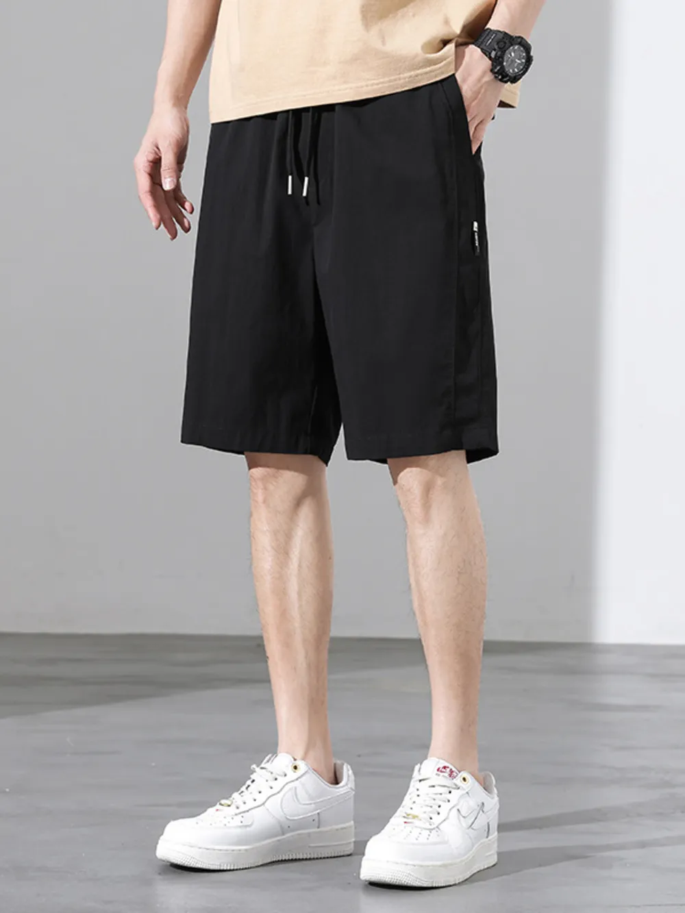 Men's Plus Size Casual Drawstring Shorts