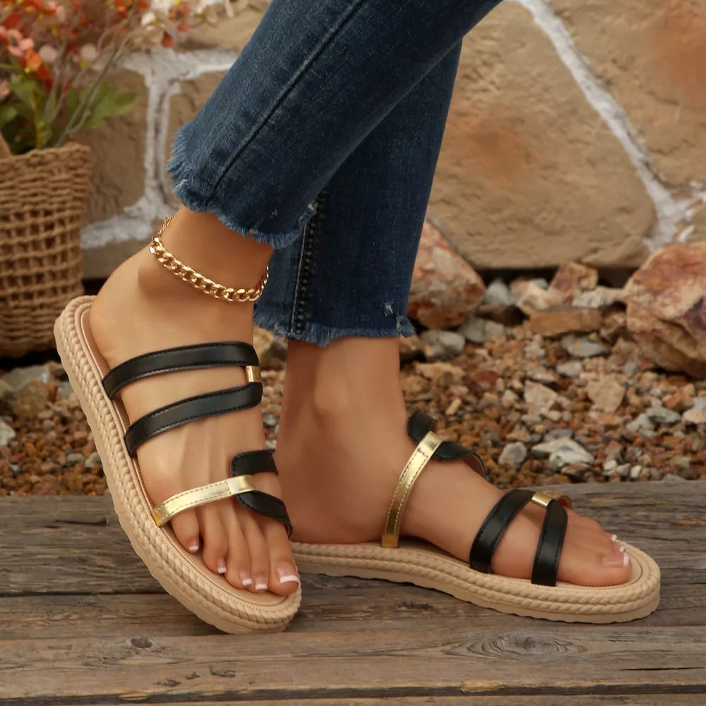 Open Toe Flats Sandals, image 6
