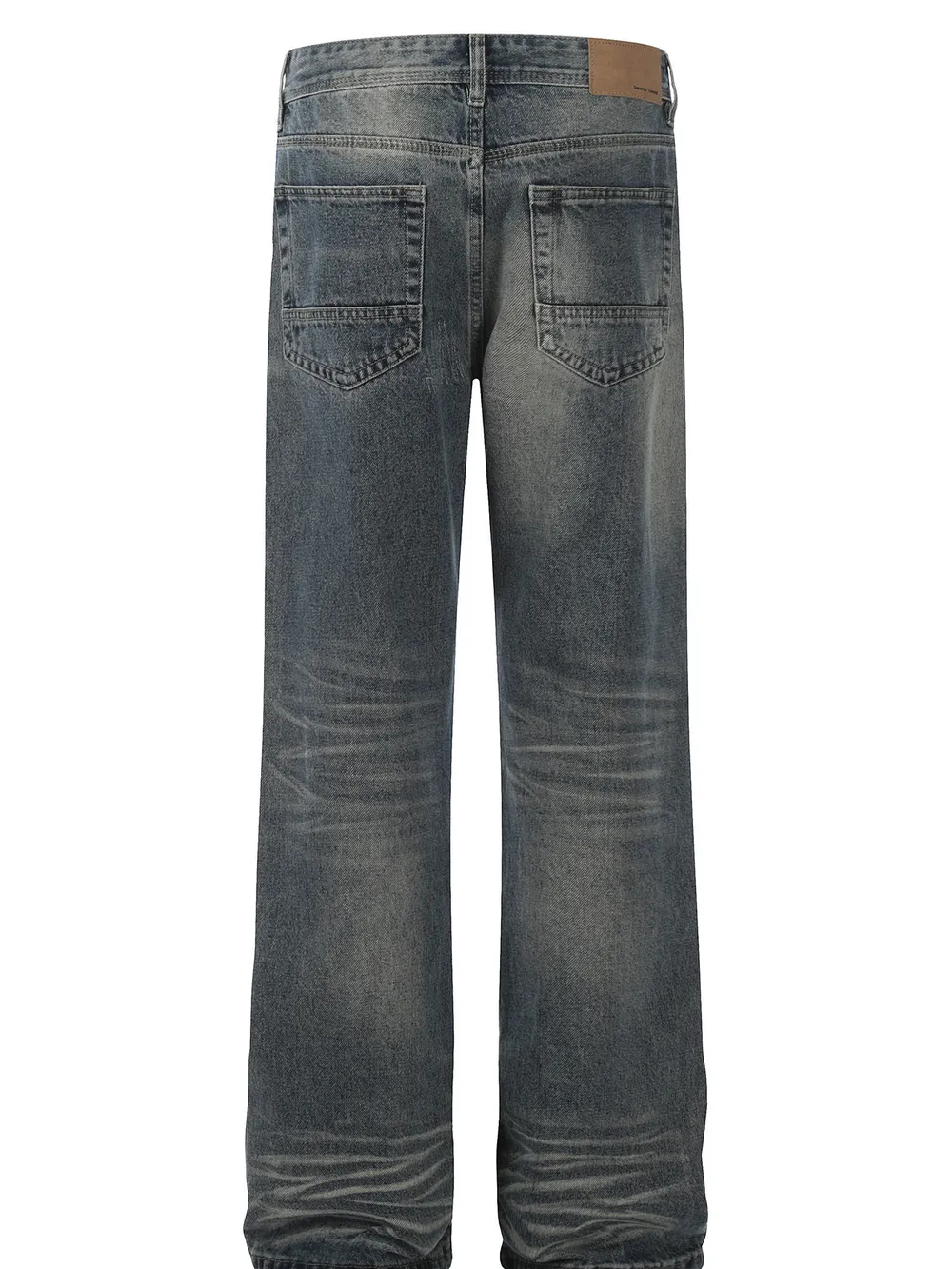 Men's Cat's whisker Washed Distressed Straight Jeans, image 3