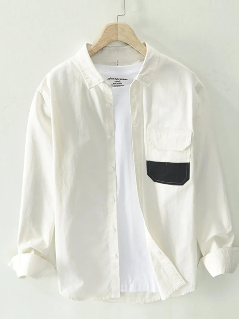 Men's Plus Size Button Up Long Sleeve Shirt, image 4