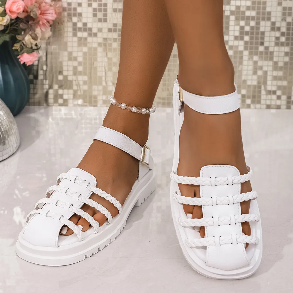 Braided Ankle Strap Sandals, image 13
