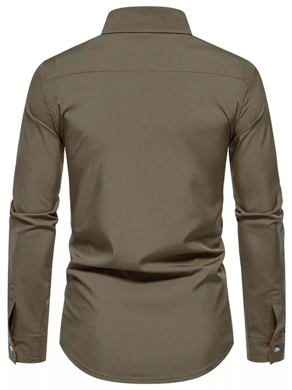 Men's Contrast Trim Button-Down Shirt, image 3