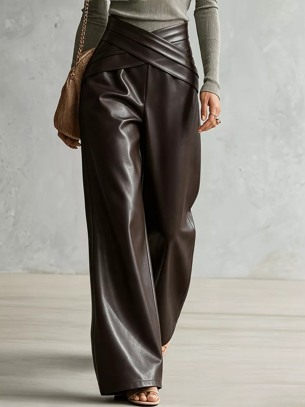 Criss-Cross Wide Leg Pants, image 8