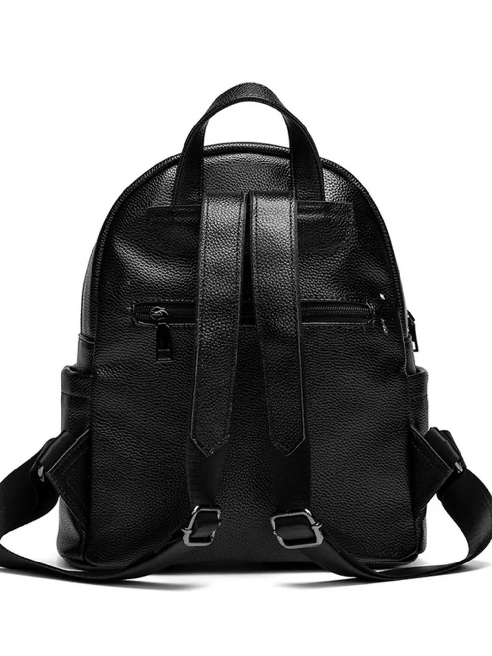 Minimalist Chic PU Leather Casual Backpack Bag, image 7