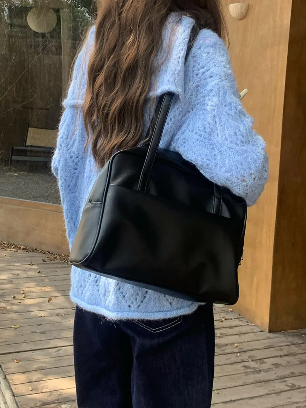 Classic Style Faux Leather Tote Bag, image 14