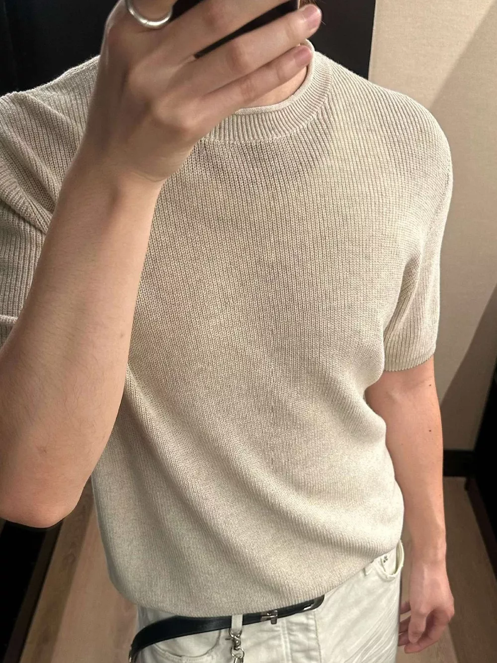 Men's Lightweight Knit Short Sleeve Knit Top, image 2