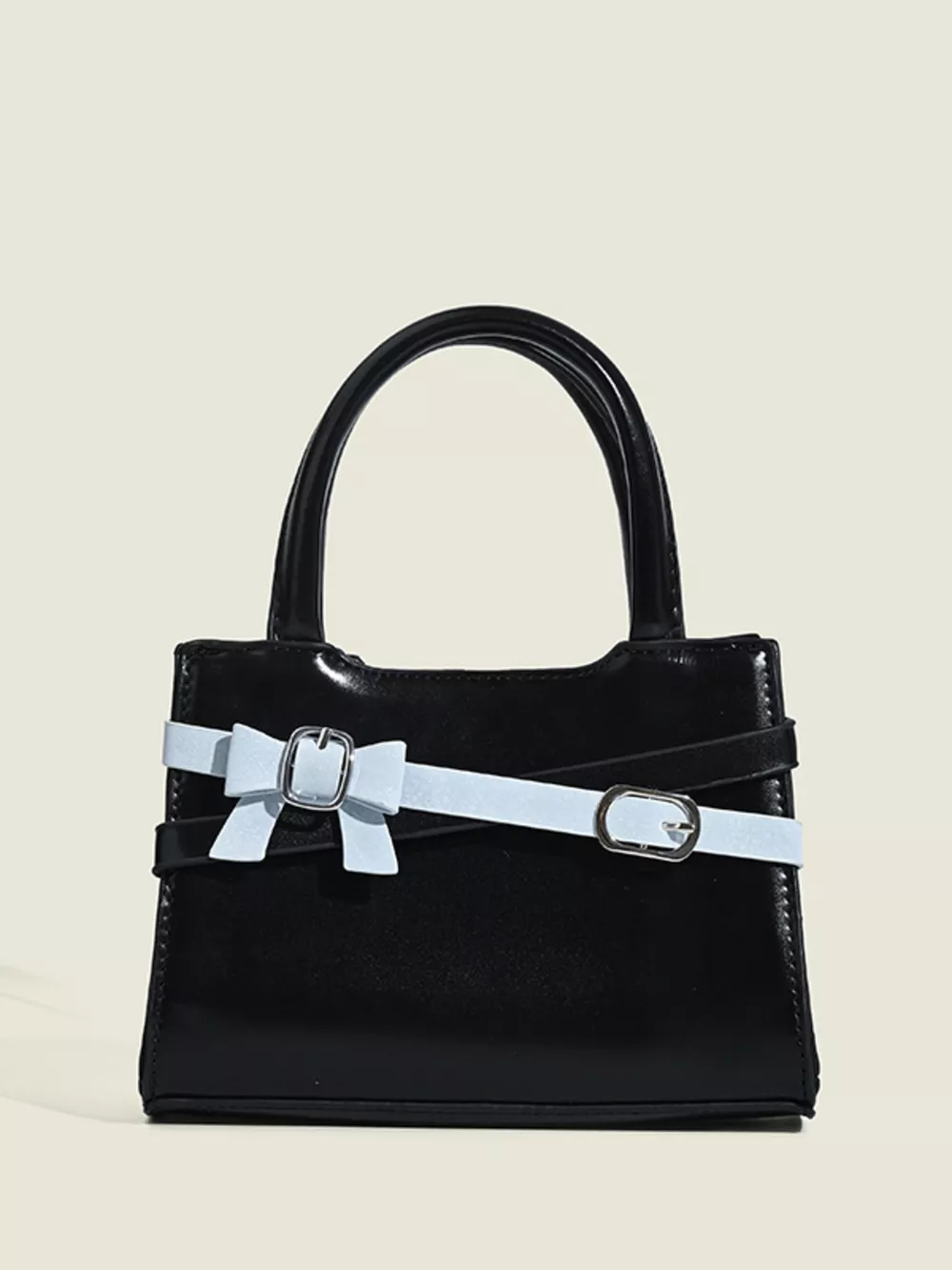 Bow Decor Top Handle Handbag