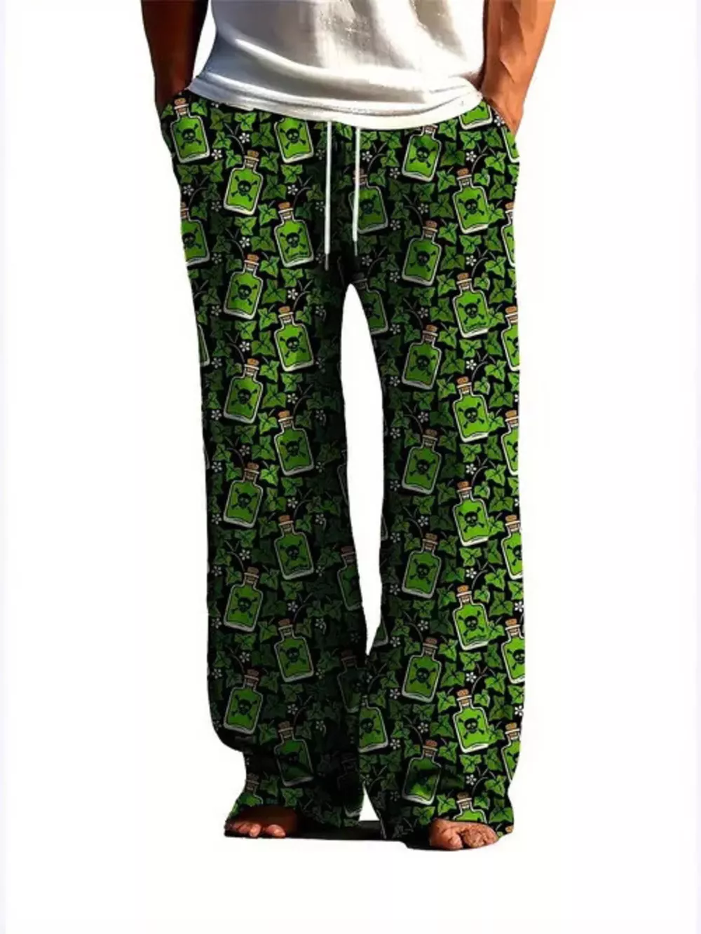 Men's Full Size Printed Loose Fit Pants Plus Size, image 3