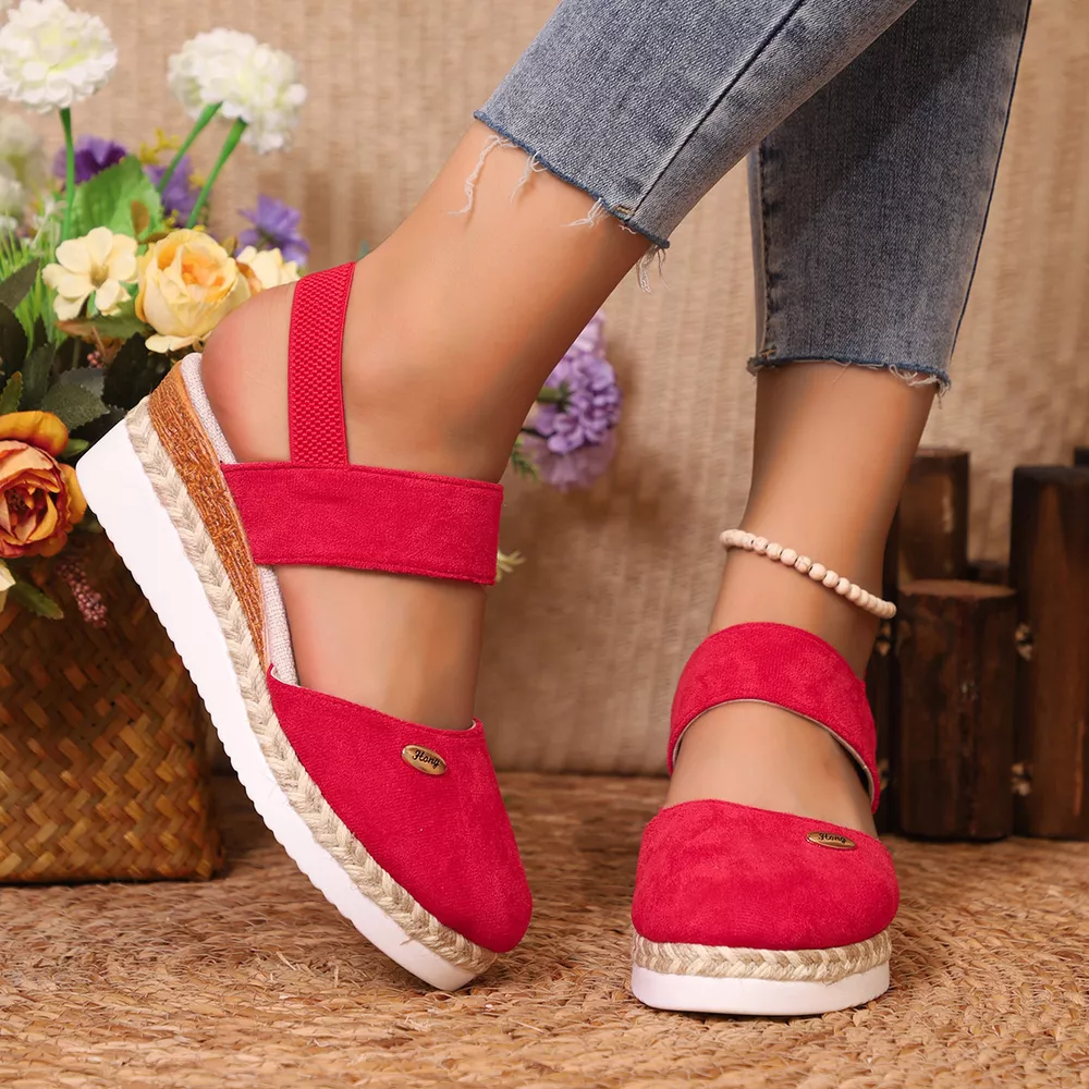 Espadrille Wedge Sandals with Ankle Strap, image 22