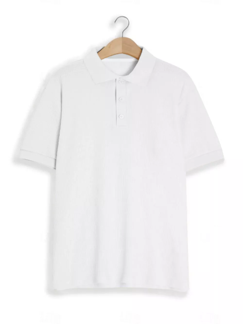 Men's Full Size Textured Slim Fit Short Sleeve Polo Plus Size, image 7