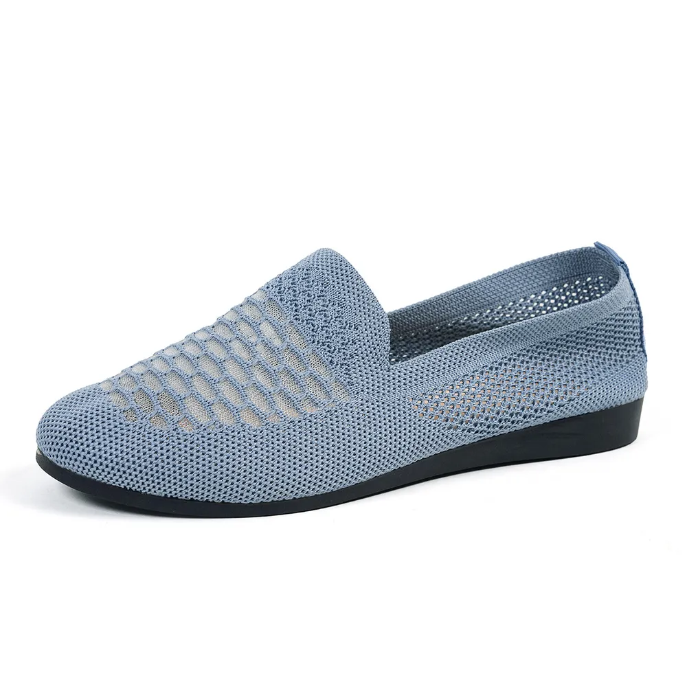 Mesh Breathable Slip-On Loafers with Perforated Design, image 7