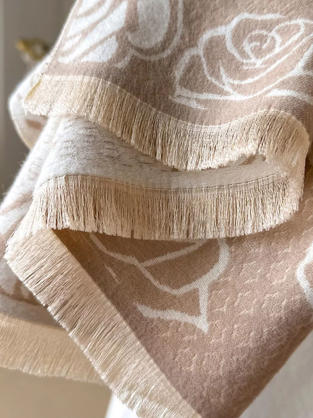 Rose Pattern Warm Scarf, image 10