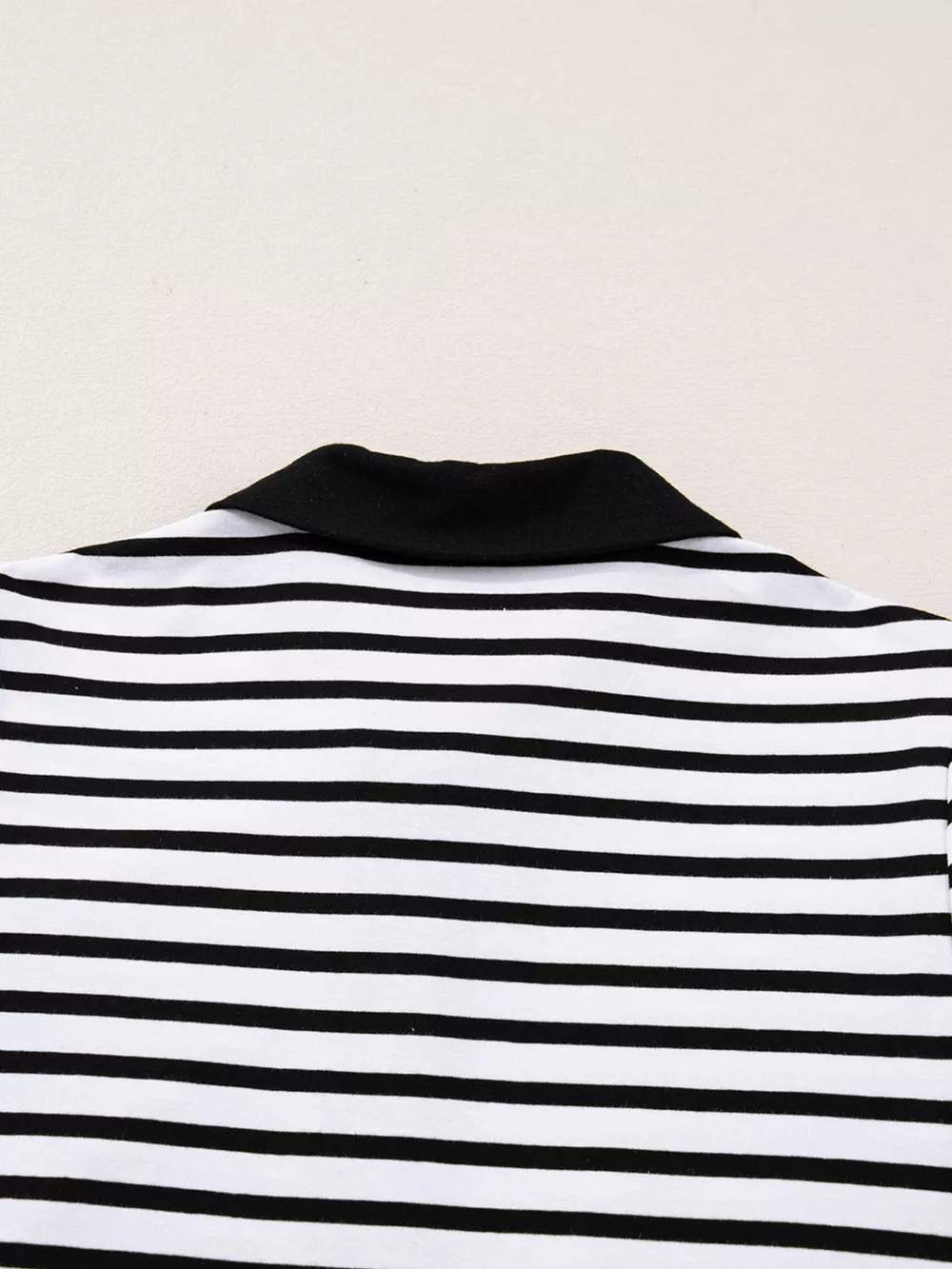 Stripe Buttoned Front Collared Long Sleeve T Shirt Dress with Pockets, image 5