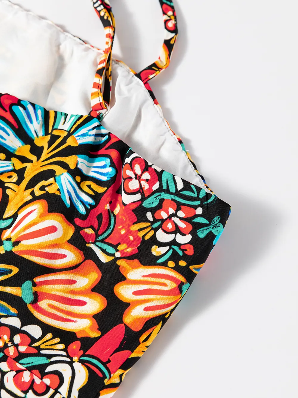 Floral Print Thin Straps High Waist Maxi Dress, image 7