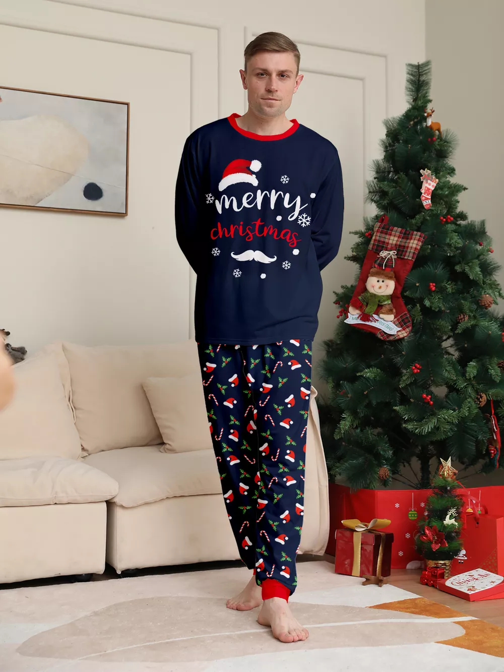 Full Size Family Matching Christmas Pajama Set Plus Size