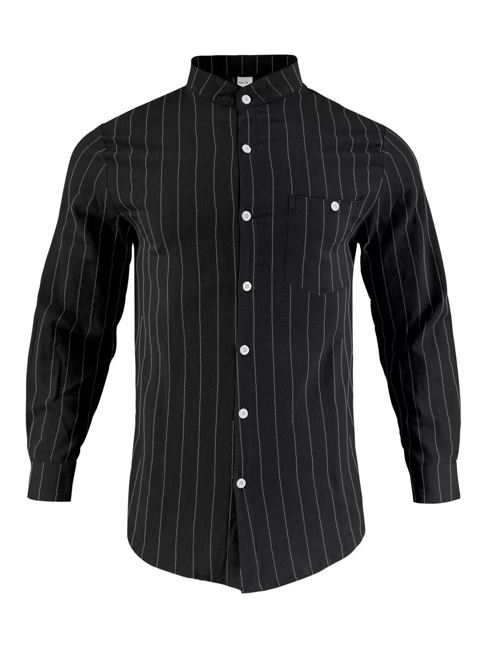 Men's Full Size Striped Button Up Shirt Plus Size, image 3