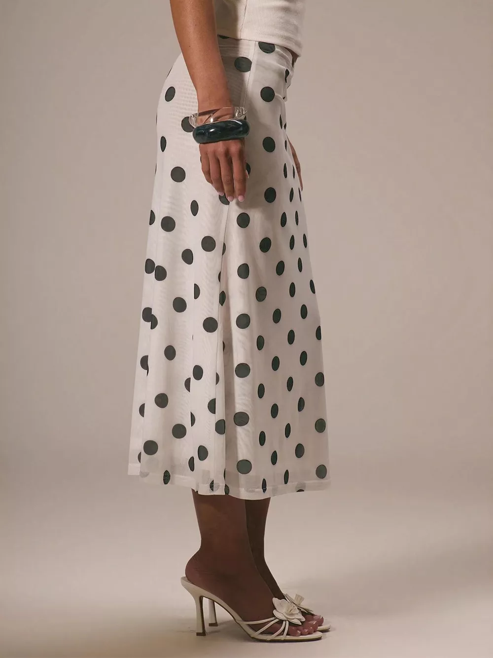 Polka Dot Midi Skirt, image 2