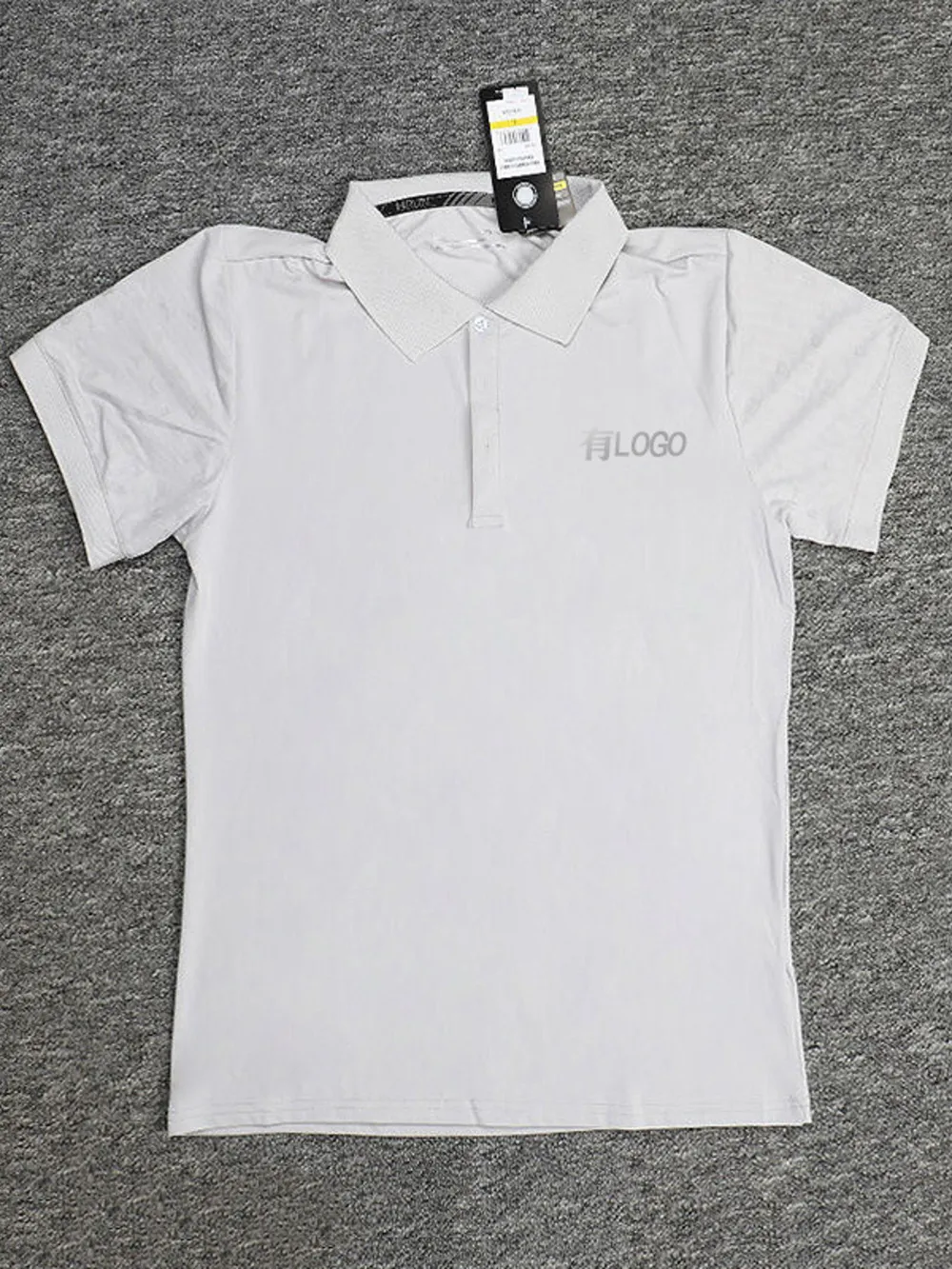 Men's Plus Size Short Sleeve Button Detail Polo, image 7