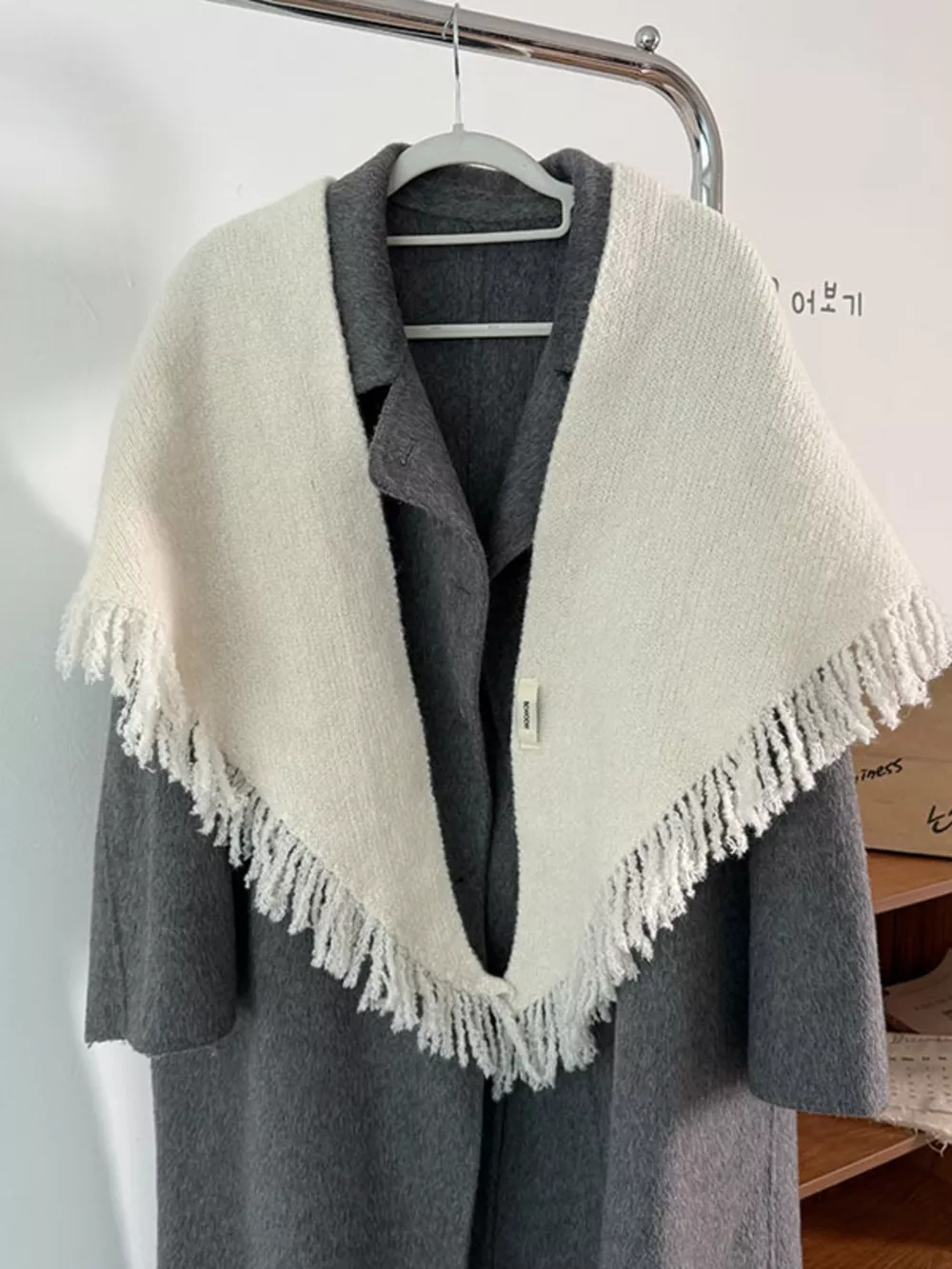 Fringe Trim Knit Scarf, image 6