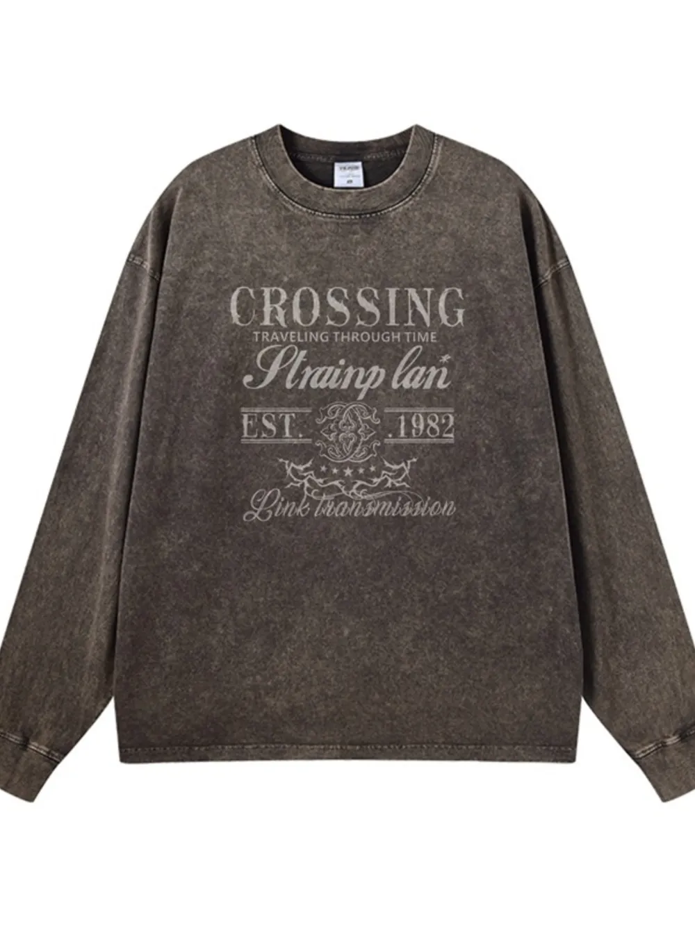 Men's Graphic Round Neck Long Sleeve T-Shirt, image 4