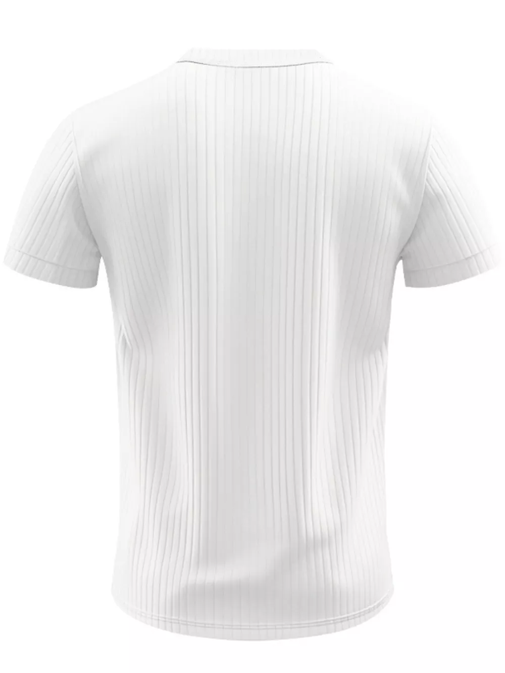 Men's Full Size Casual Ribbed Henley T-Shirt Plus Size, image 14