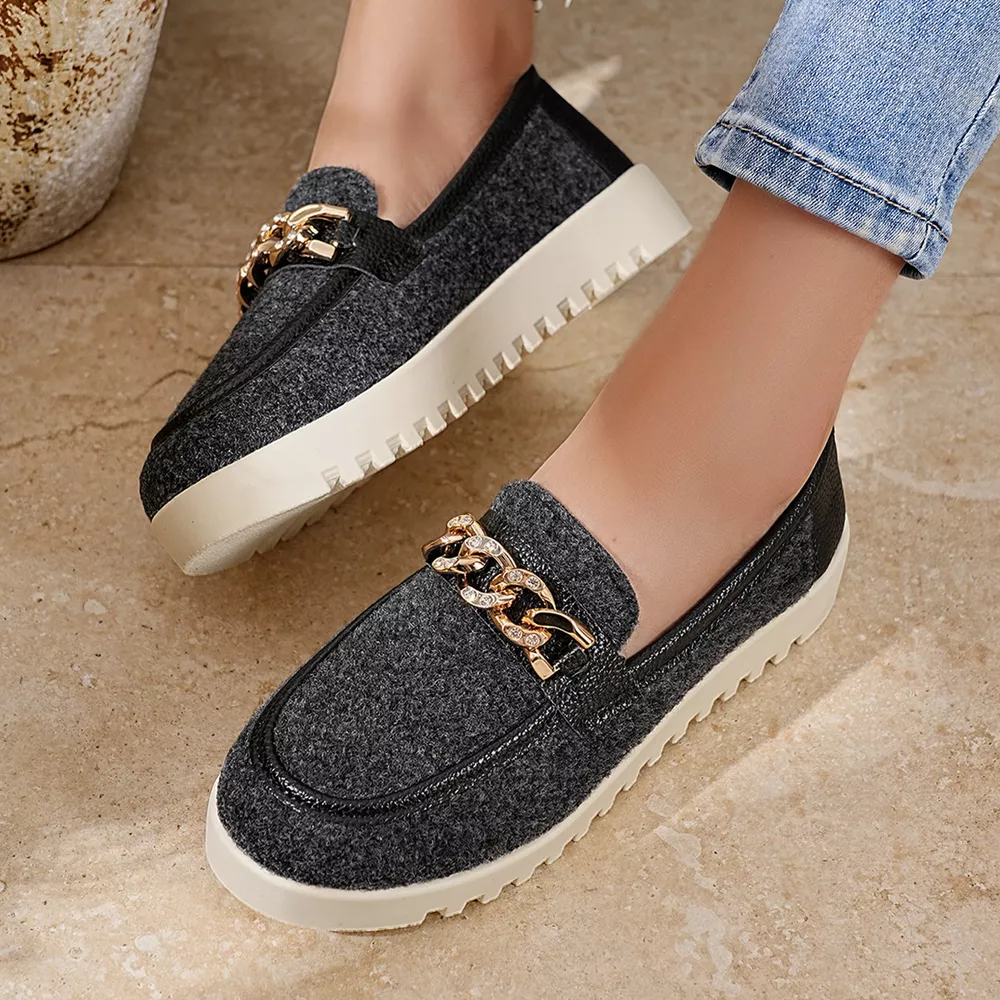 Round Toe Platform Slip-Ons, image 5