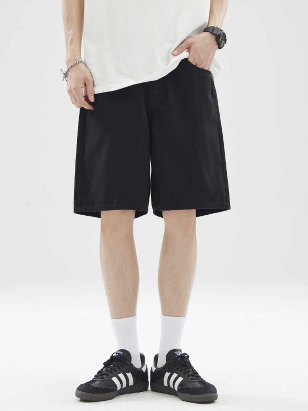 Men's Full Size Wide-Leg Shorts Plus Size