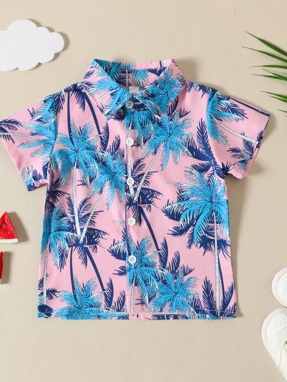 Children's Tropical Print Shirt and Shorts Set, image 3