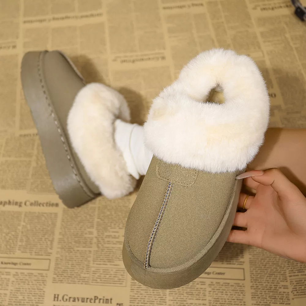 Fuzzy Platform Ankle Boots, image 6