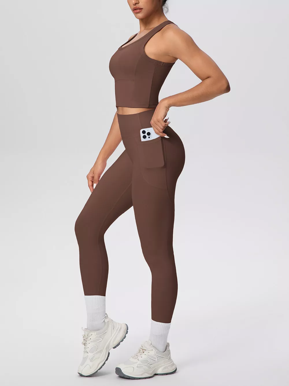 Scoop Neck Tank and High-Waisted Leggings Active Set, image 16