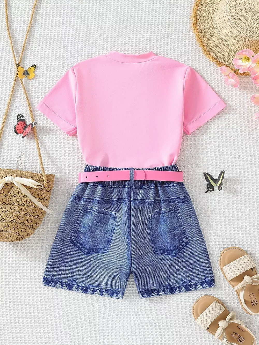 Children's Butterfly Graphic Tee and Shorts Set, image 6