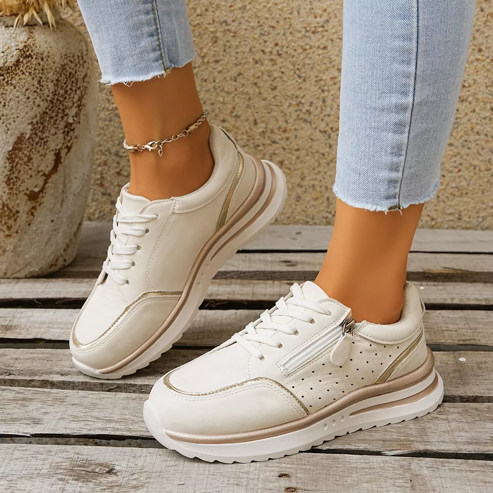 Round Toe Lace Up Sneakers, image 5