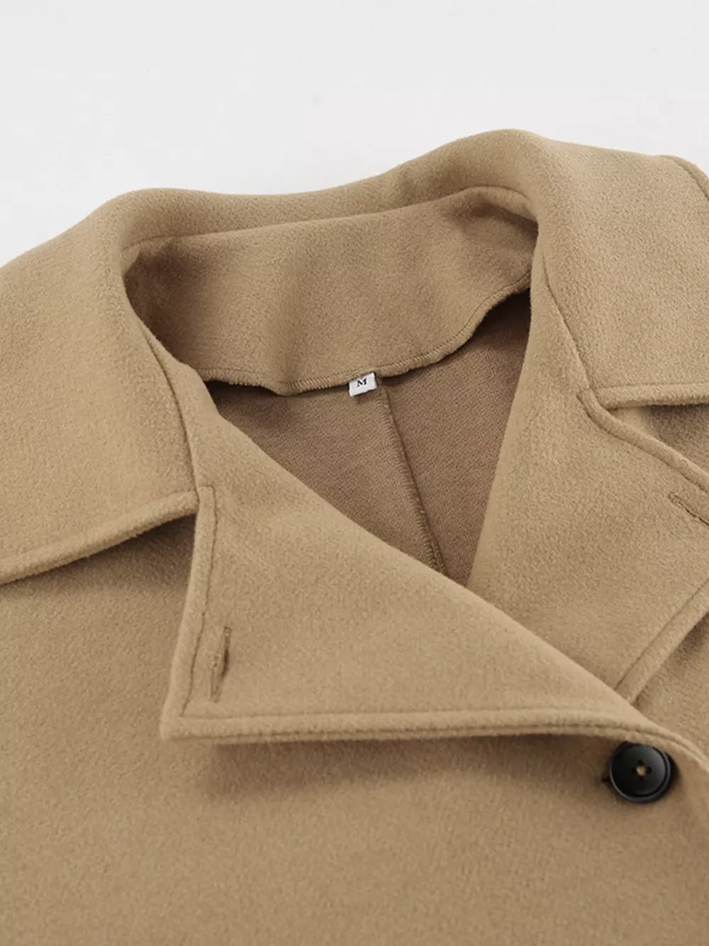 Oversized Lapel Collar Button-Down Coat, image 15