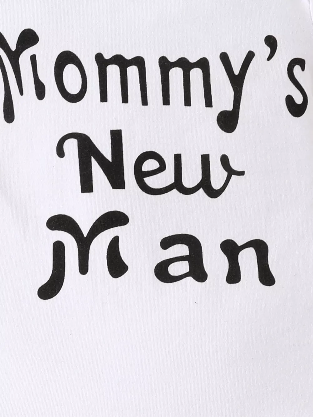 Children's Mommy's New Man Bodysuit and Pants Set with Hat, image 2
