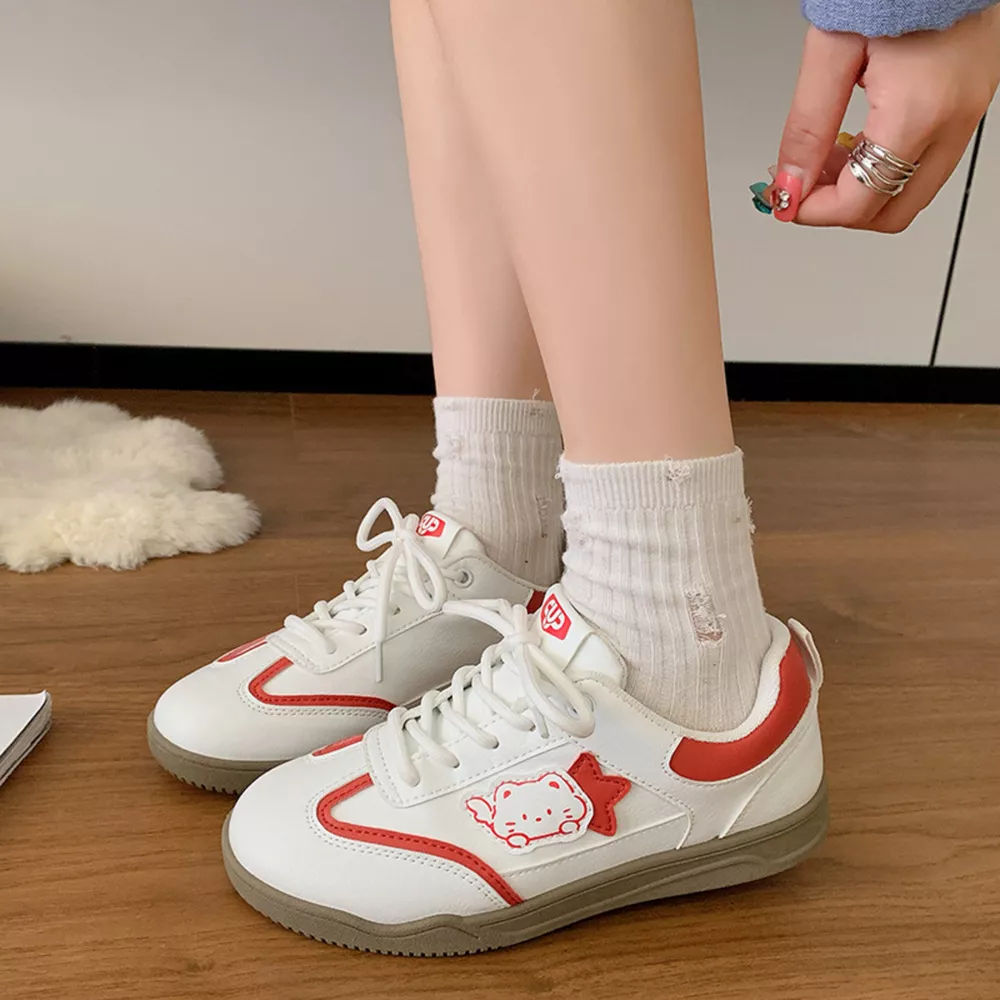 Lace Up Round Toe Sneakers, image 5