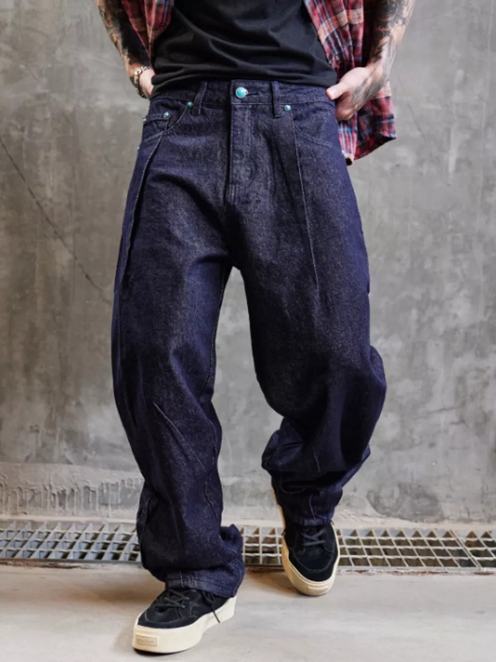 Men's Full Size Wide Leg Jeans Plus Size
