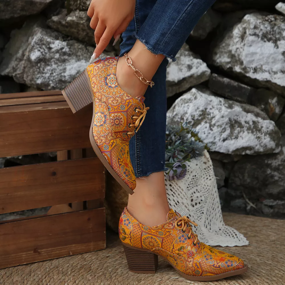 Point Toe Block Heels Ankle Boots, image 7