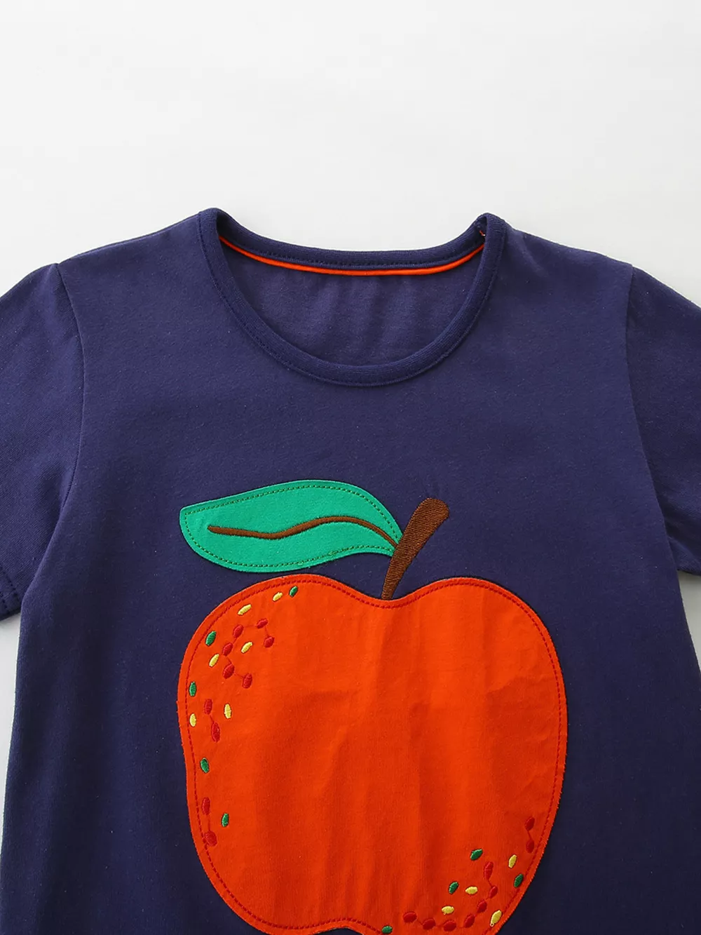 Children's Apple Embroidered Short Sleeve T-Shirt, image 3