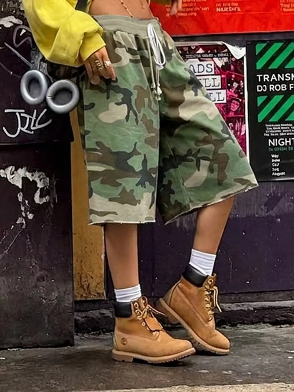 Camouflage Drawstring Shorts, image 3