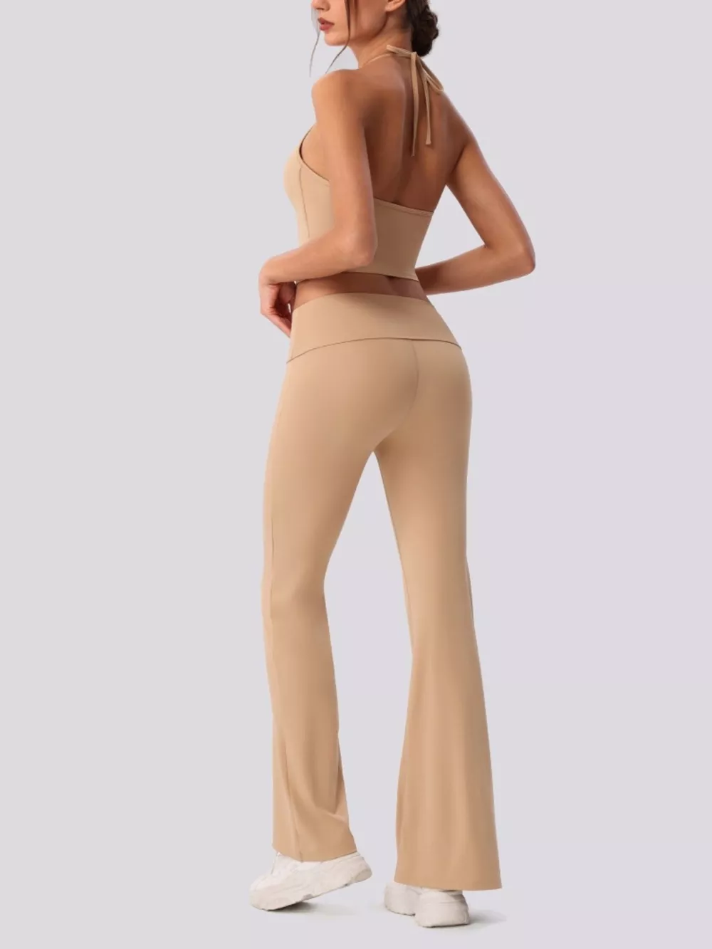 Halter Neck Cami and Flare Leggings Active Set, image 20