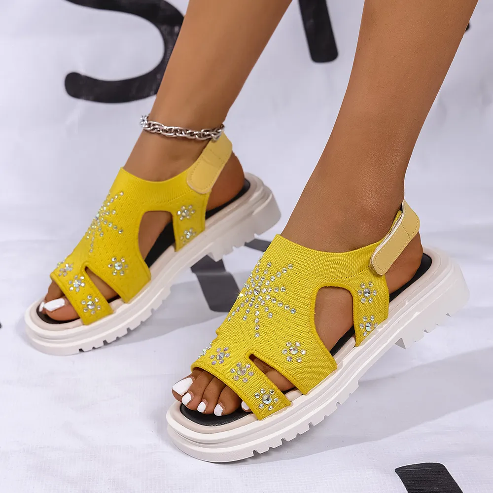 Rhinestone Open Toe Sandals, image 13