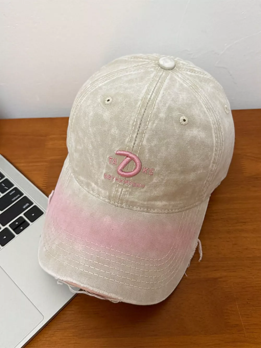 Distressed Embroidered Baseball Cap, image 7