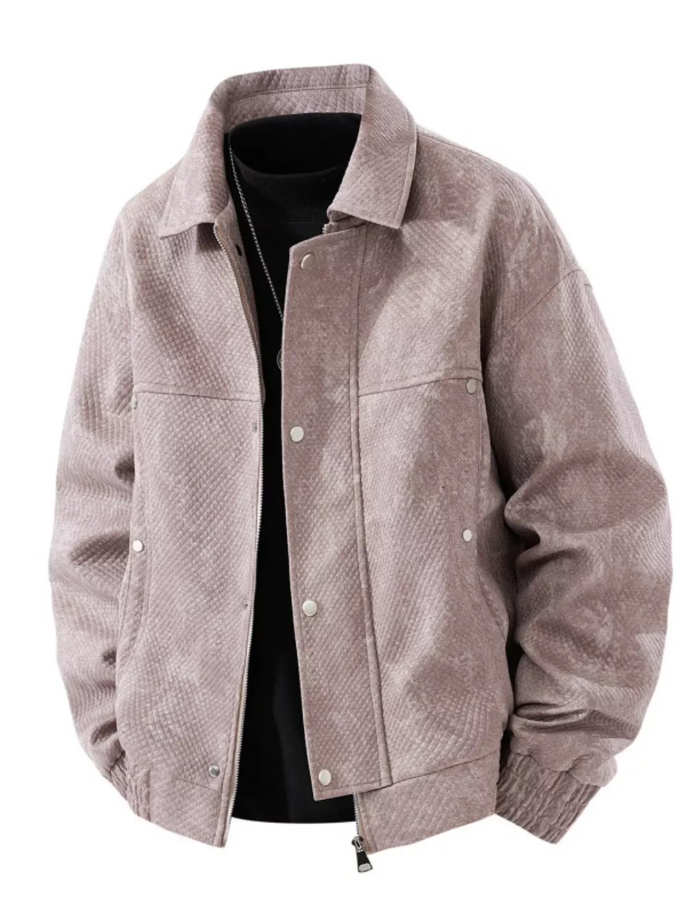Men's Plus Size Casual Snap-Down Jacket, image 5
