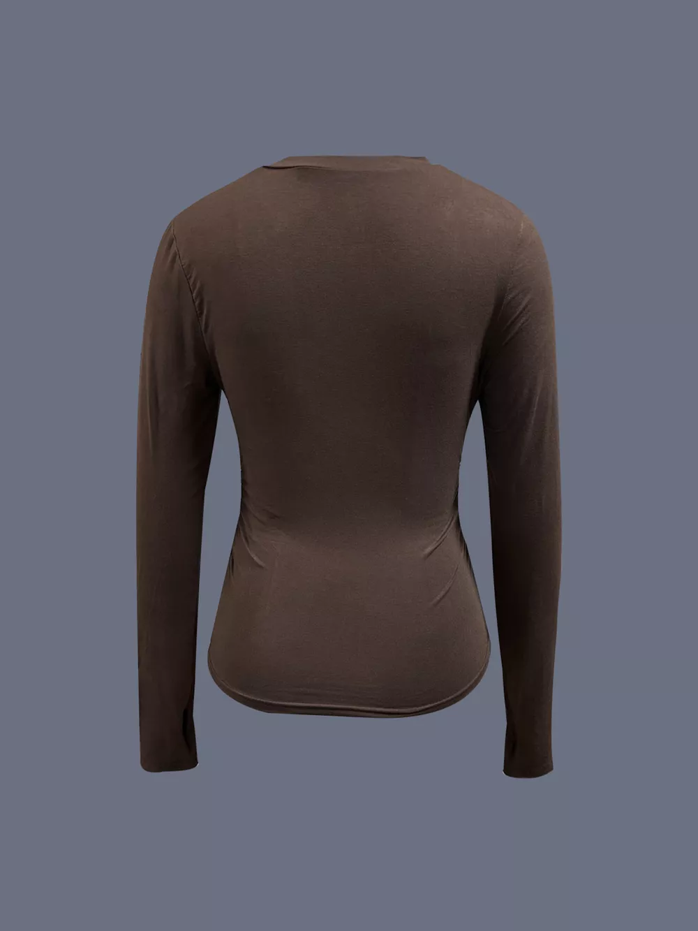 Ruched Long Sleeve T-Shirt with Floral Cuff Detail, image 5
