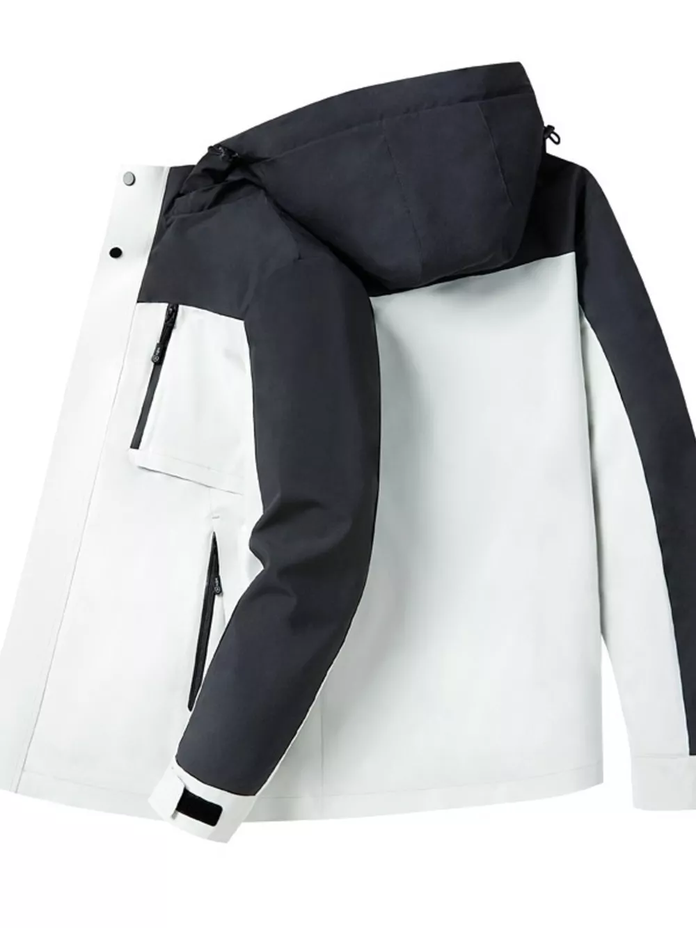 Men's Plus Size Two-Tone Hooded Outdoor Jacket, image 12