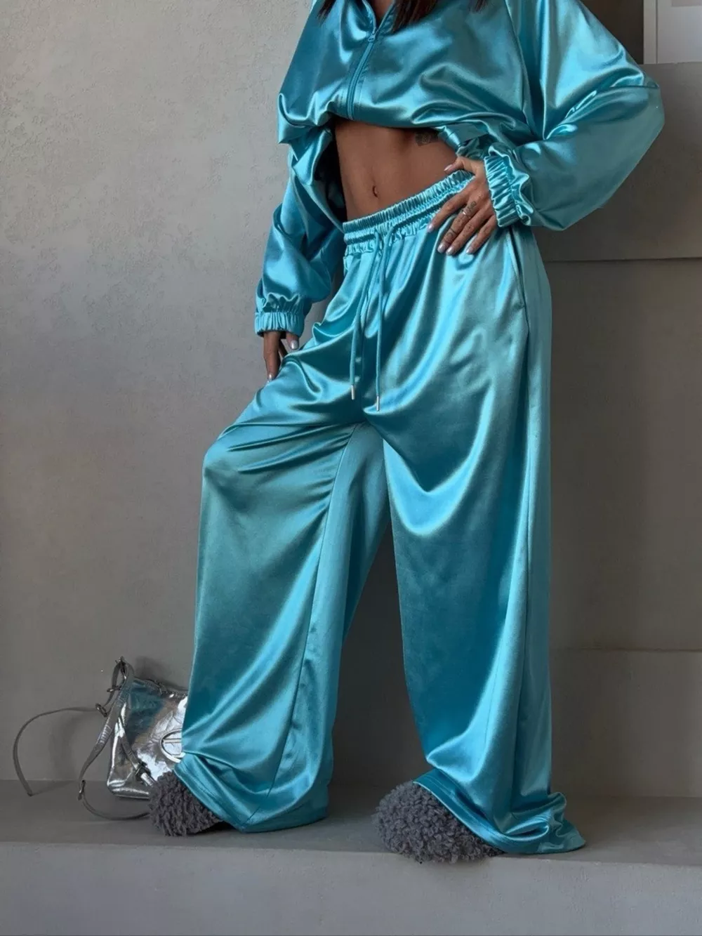 Zip Up Raglan Sleeve Jacket and Pants Set, image 15
