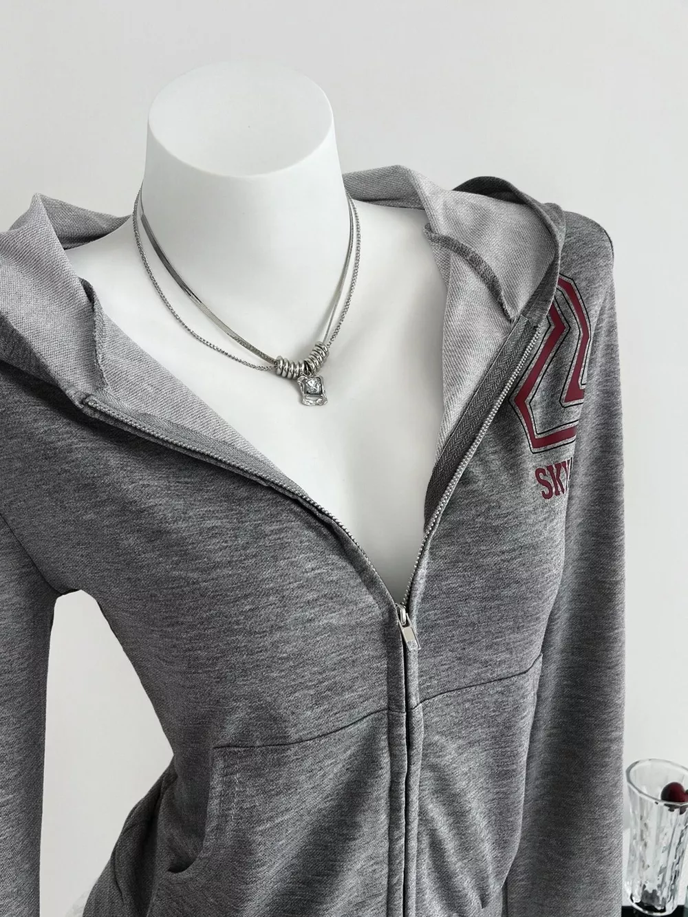 Slim-Fit Zip-Up Hoodie, image 2