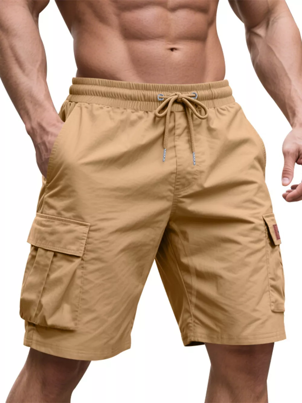 Men's Full Size Cargo Shorts with Drawstring Plus Size, image 17